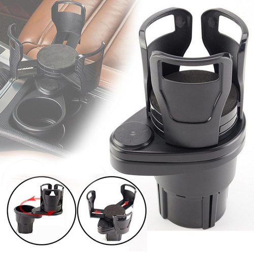 2-in-1 rotating car cup holder extender