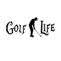 Golf Life Decal – Golfer Vinyl Car & Window Sticker 7178