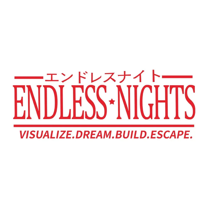 Endless Nights Japanese Vinyl Sticker | JDM Drift Stance Anime Decal for Car Window Bumper