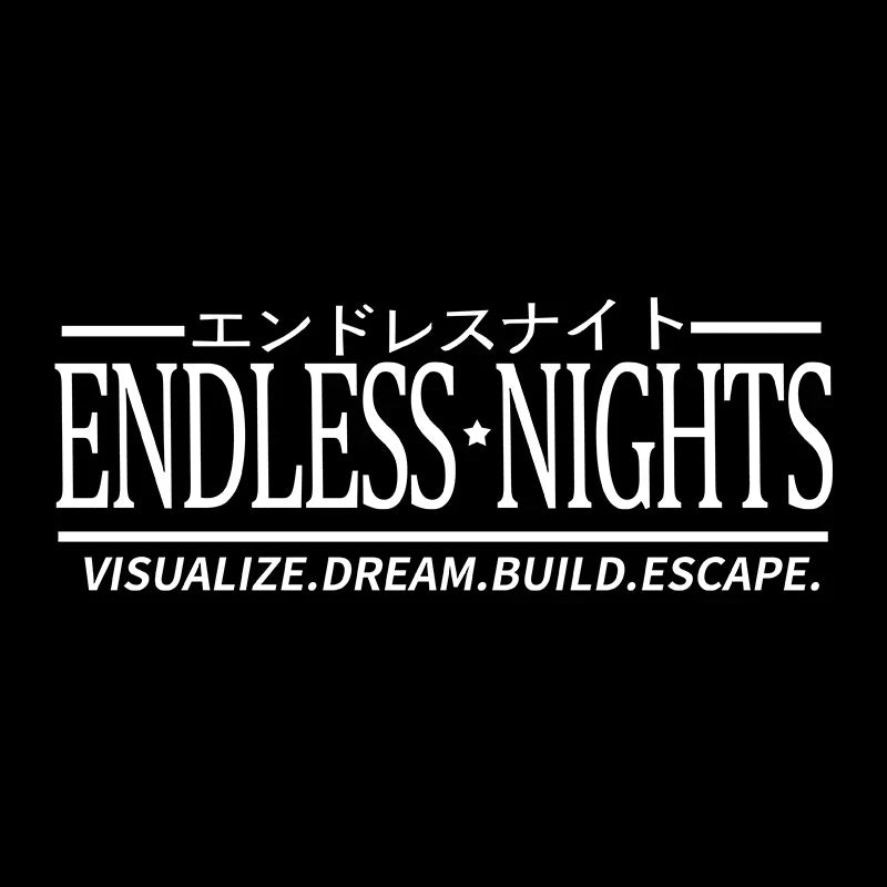 Endless Nights Japanese Vinyl Sticker | JDM Drift Stance Anime Decal for Car Window Bumper