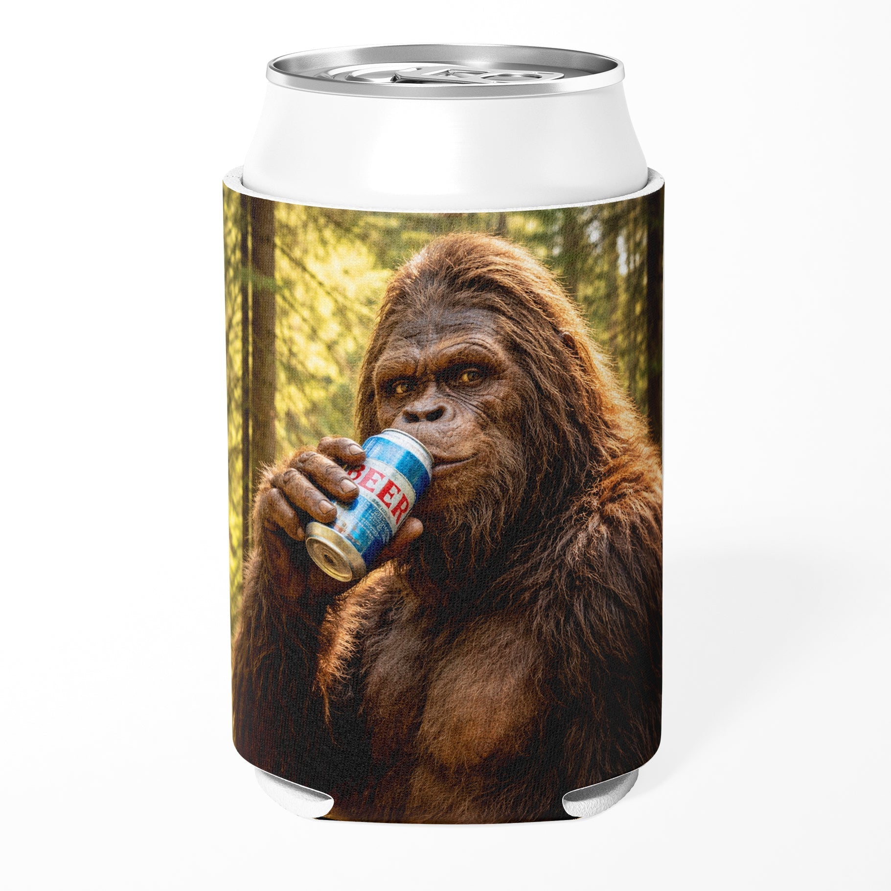 Bigfoot can cooler for standard 12 oz cans and bottles
