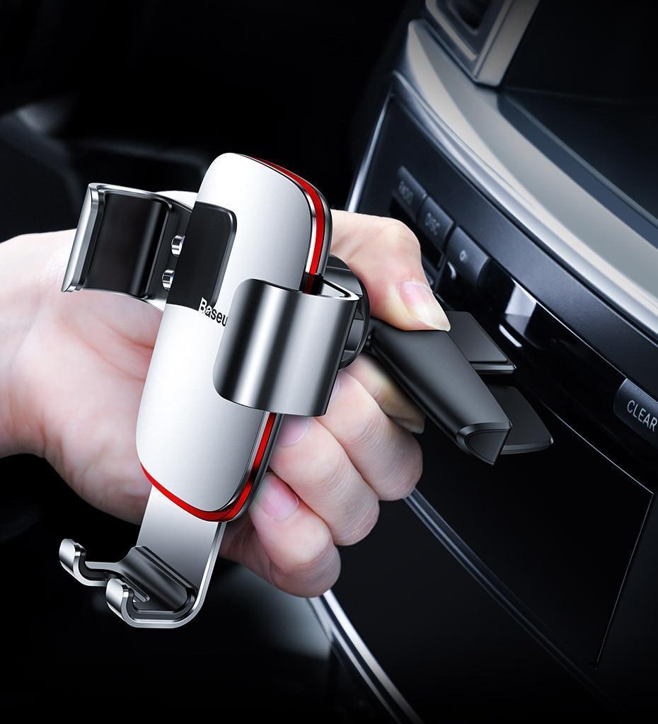 360° Gravity Car Phone Mount – Air Vent & CD Slot