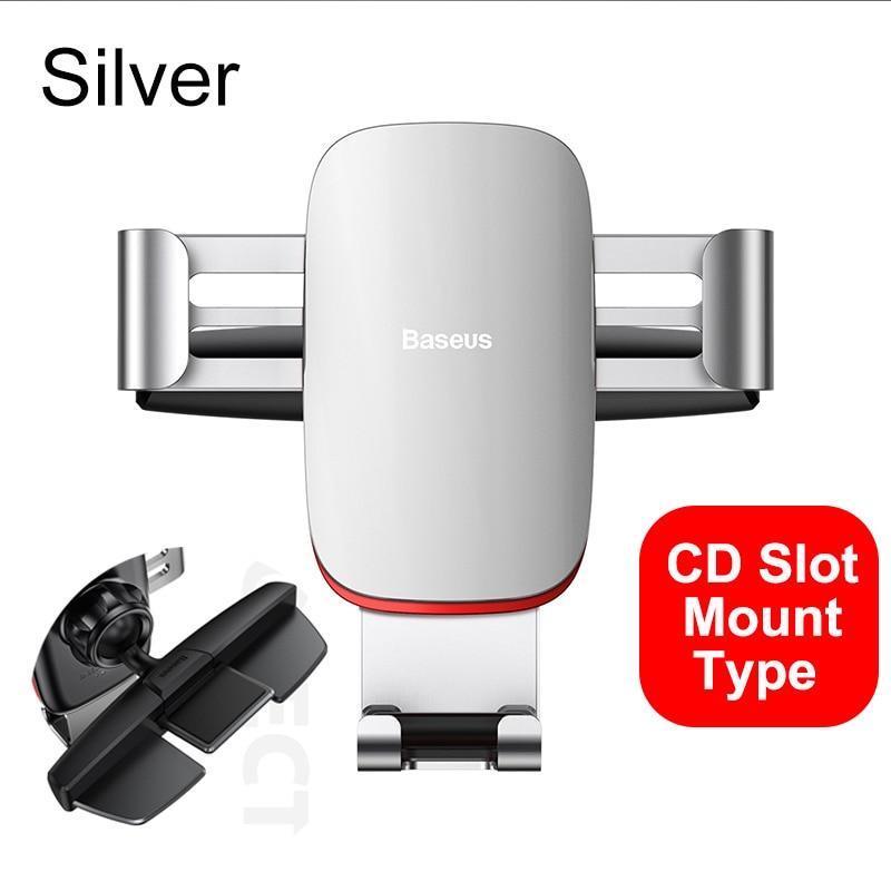 360° Gravity Car Phone Mount – Air Vent & CD Slot