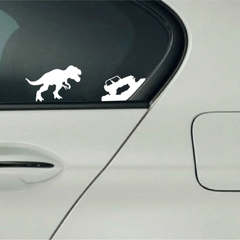 T-Rex Dinosaur Car Sticker | Jeep Window Decal for Laptop and Car Decoration