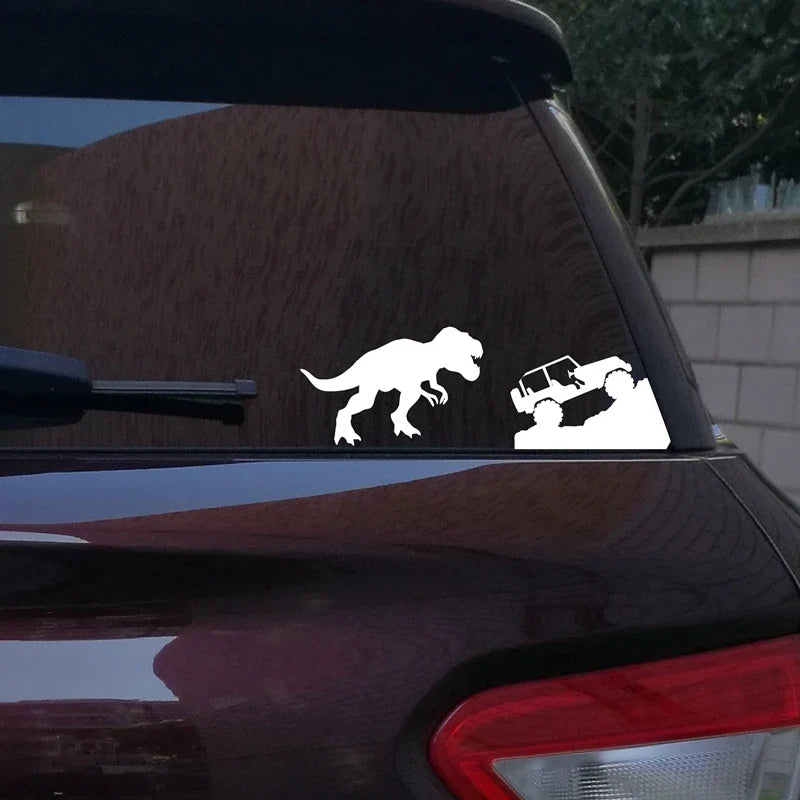T-Rex Dinosaur Car Sticker | Jeep Window Decal for Laptop and Car Decoration