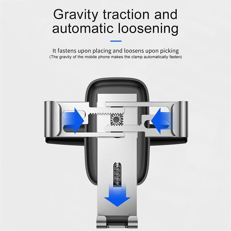360° Gravity Car Phone Mount – Air Vent & CD Slot