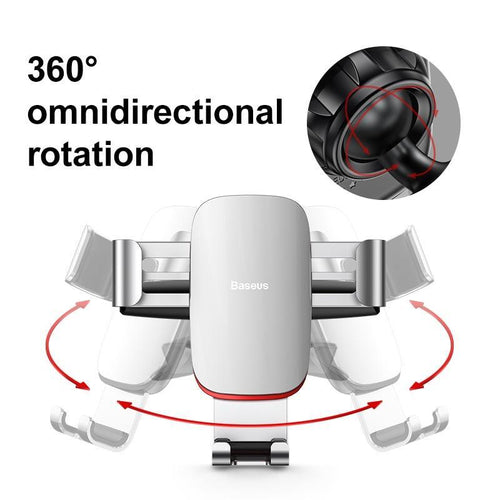 360° Gravity Car Phone Mount – Air Vent & CD Slot