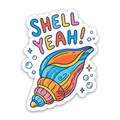 Food Sticker – Zesty Maine Lobster Squeeze – Shell Yeah Seashell Sticker