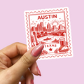 Retro Postage Stamp – Austin Texas Sticker