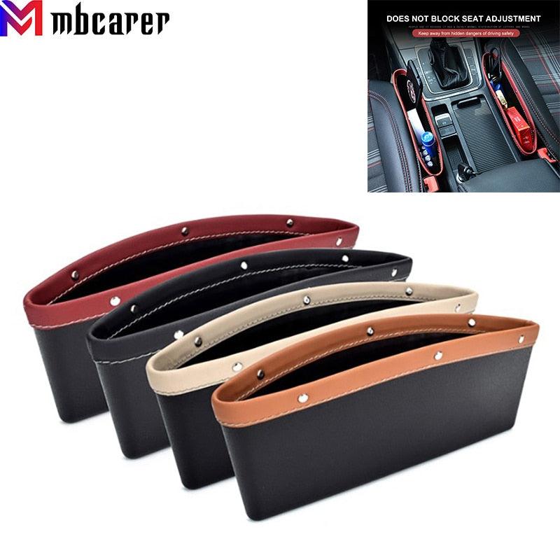 PU leather seat-gap organizer