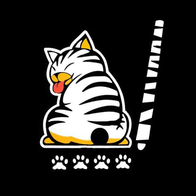 Creative Cat Moving Tail Sticker