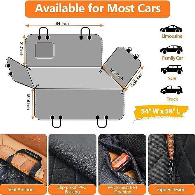 Water-Resistant Rear-Seat Pet Protector