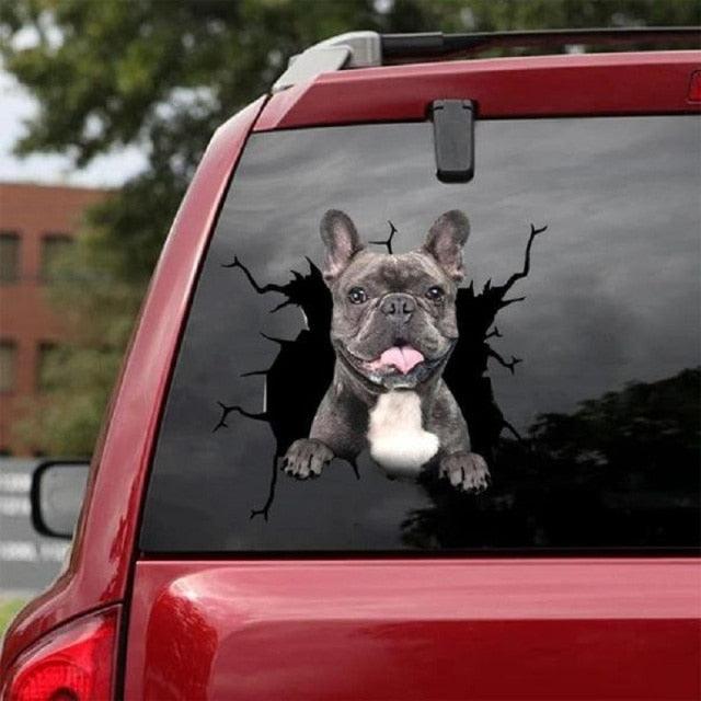 Funny Dog Head Window Sticker
