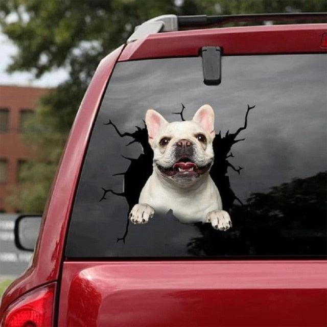 Funny Dog Head Window Sticker