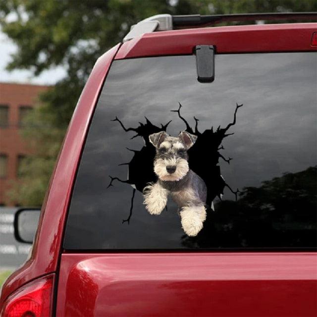 Funny Dog Head Window Sticker