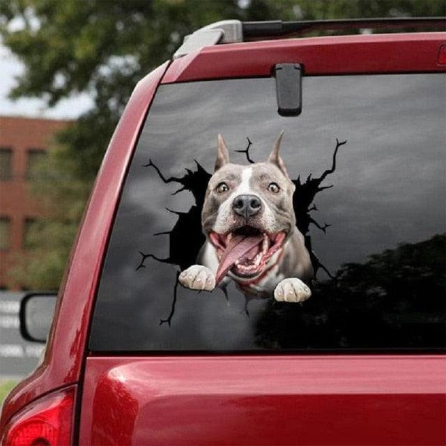 Funny Dog Head Window Sticker