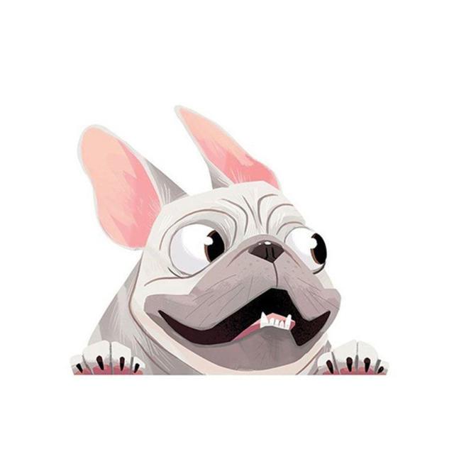 Funny Dog Head Window Sticker