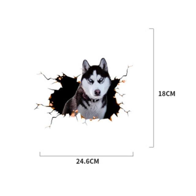 Funny Dog Head Window Sticker