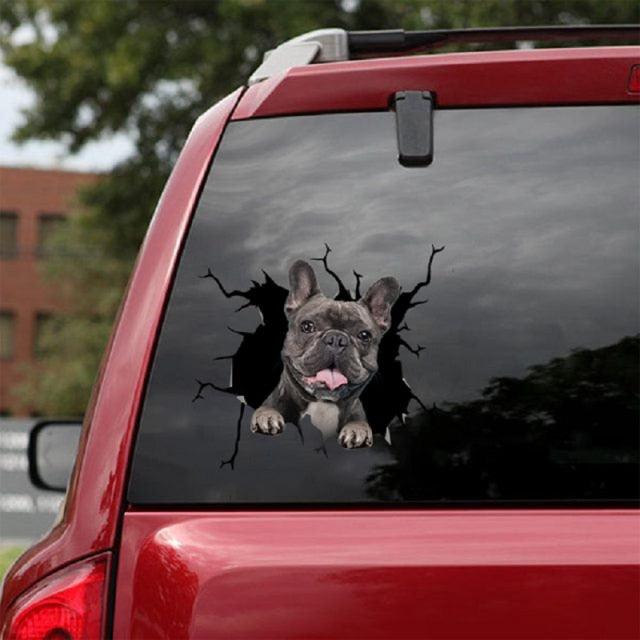 Funny Dog Head Window Sticker