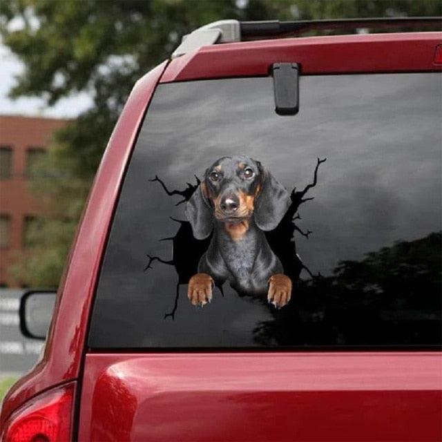Funny Dog Head Window Sticker