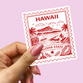 Retro Postage Stamp – Hawaii Honolulu Sticker