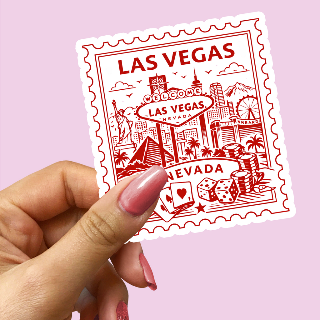 Retro Postage Stamp – Las Vegas Nevada Sticker