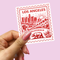 Retro Postage Stamp – Los Angeles California Sticker