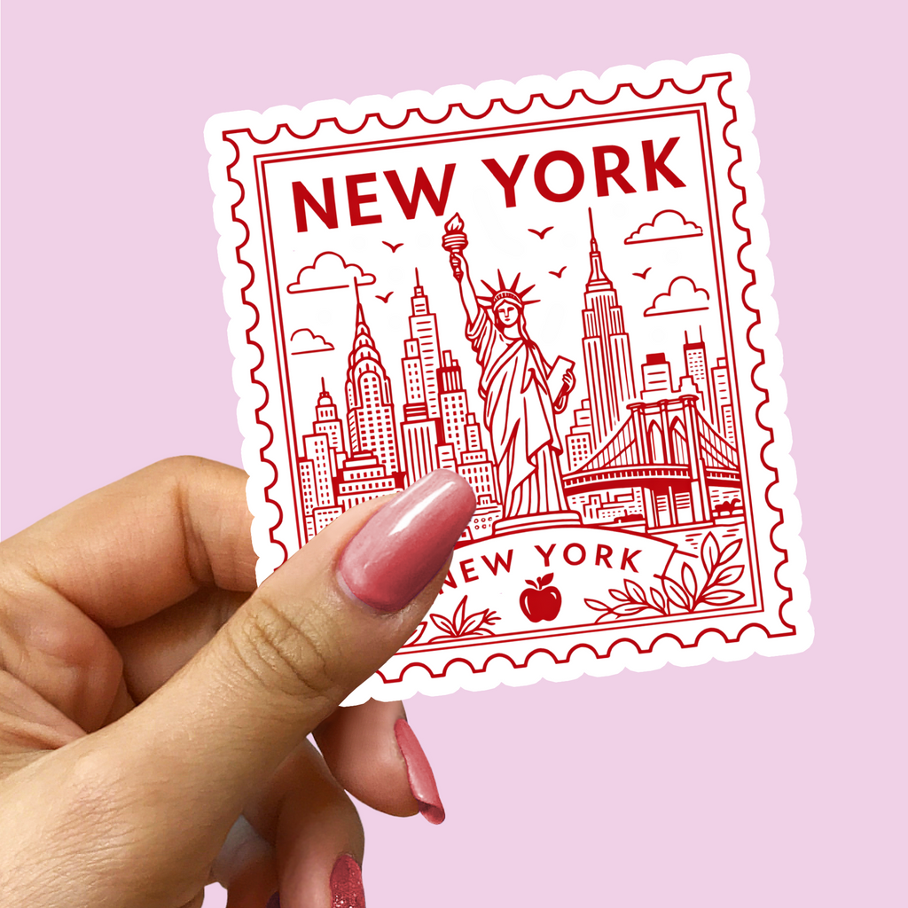 Retro Postage Stamp – New York City Sticker