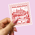 Retro Postage Stamp – Philadelphia Pennsylvania Sticker