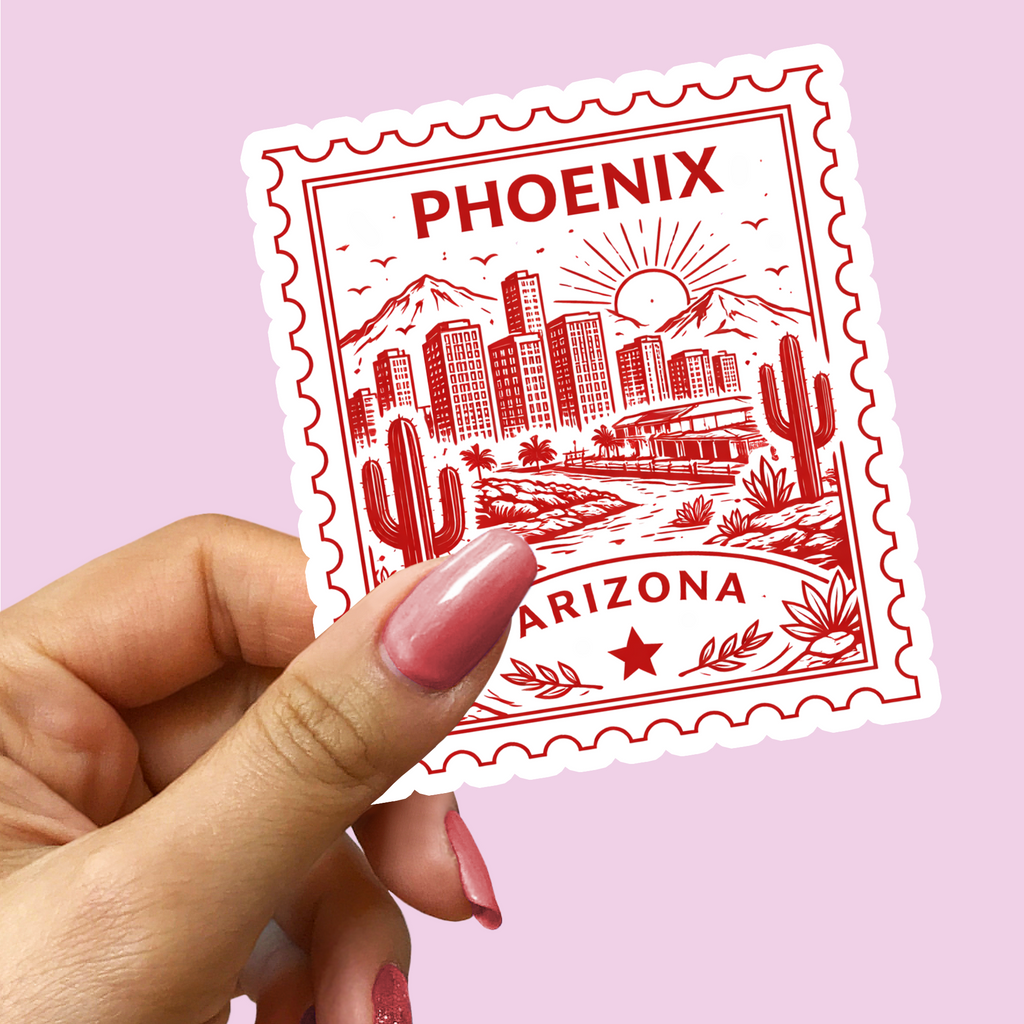 Retro Postage Stamp – Phoenix Arizona Sticker