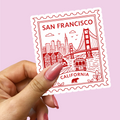 Retro Postage Stamp – San Francisco California Sticker