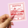 Retro Postage Stamp – Seattle Washington Sticker