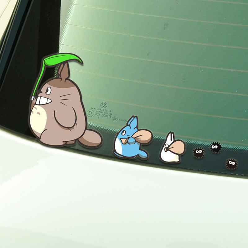 Tonari No Totoro Car Stickers Styling Car Stickers Styling Anime Comics Auto Window Decals Vinyl Windshield Accessories Auto Bumper Funny Cartoon Decal Stickers For Car 18cm*9cm