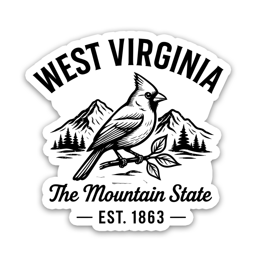 Regional Symbols – West Virginia - Mountain State Sticker